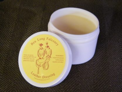 pot of falconers' leather dressing